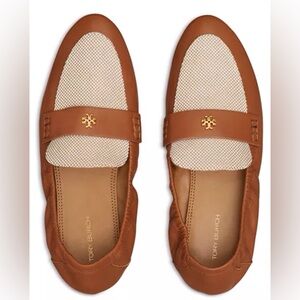 NWOT: Tory Burch - Ballet Loafers (Sheep Plume-Napa) women’s in size 8.5